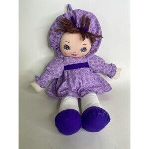 Anico Sweetie Mine Plush Doll Brunette Purple Cloth 1995 Well Made Toys Vintage